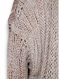 HELGA MAY_FRIENDS CARDI METALLIC SILVER _ FRIENDS CARDI METALLIC SILVER _ Ebony Boutique NZ