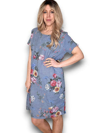 HELGA MAY_JUNGLE DRESS BOUQUET PETROL _ JUNGLE DRESS BOUQUET PETROL _ Ebony Boutique NZ