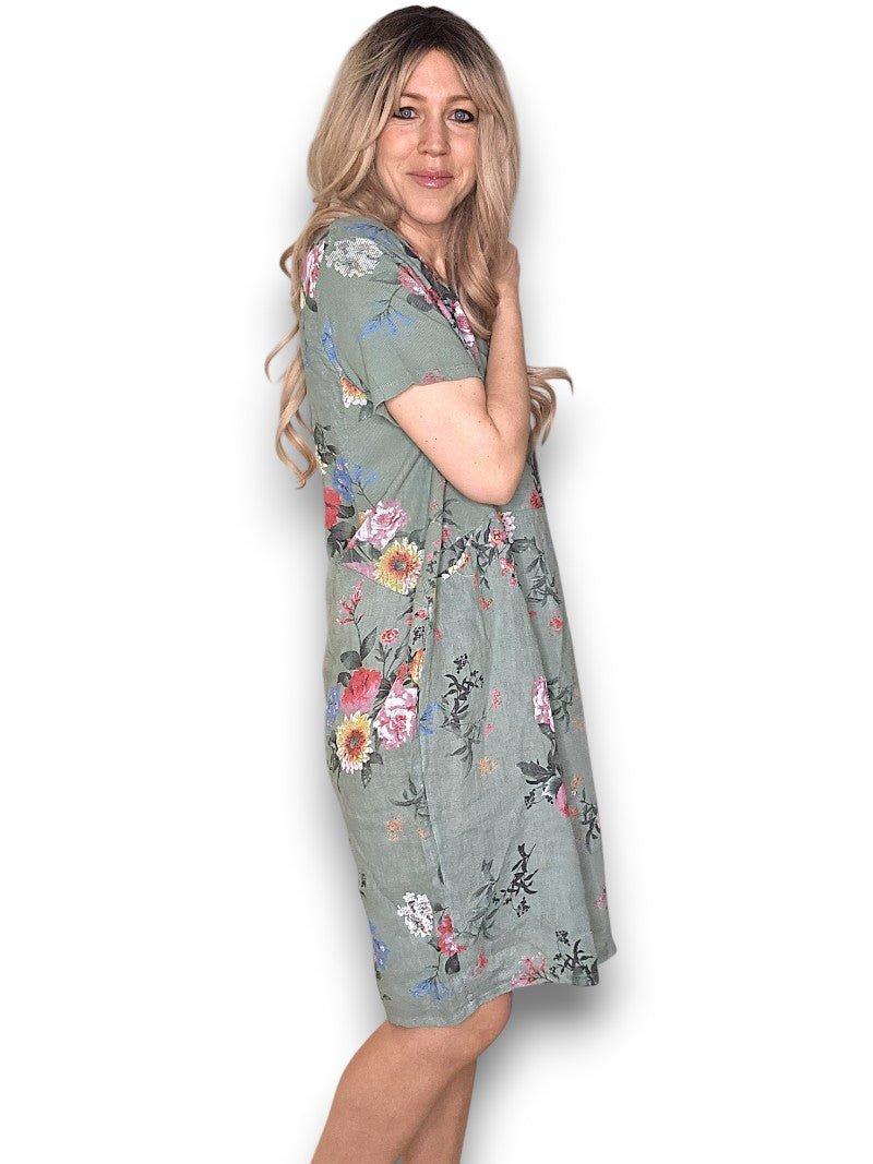 HELGA MAY_JUNGLE DRESS BOUQUET SAGE _ JUNGLE DRESS BOUQUET SAGE _ Ebony Boutique NZ