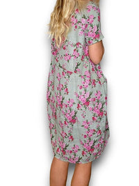 JUNGLE DRESS LINEN FAR AWAY ROSE SAGE_by_HELGA MAY_women's_in_New Zealand_ HELGA MAY_JUNGLE DRESS LINEN FAR AWAY ROSE SAGE _ JUNGLE DRESS LINEN FAR AWAY ROSE SAGE _ Ebony Boutique NZ _