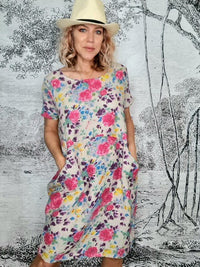 JUNGLE DRESS LINEN ROSE KISSED BEIGE_by_HELGA MAY_women's_in_New Zealand_ HELGA MAY_JUNGLE DRESS LINEN ROSE KISSED BEIGE _ JUNGLE DRESS LINEN ROSE KISSED BEIGE _ Ebony Boutique NZ _