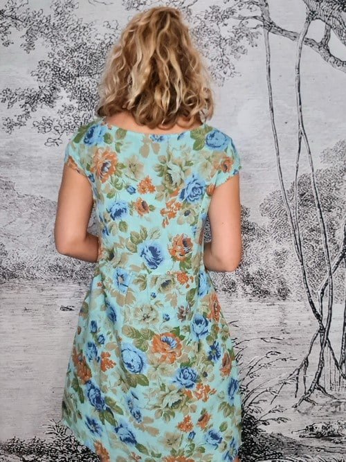 KENNEDY DRESS LINEN PICNIC ROSE MINT_by_HELGA MAY_women's_in_New Zealand_ HELGA MAY_KENNEDY DRESS LINEN PICNIC ROSE MINT _ KENNEDY DRESS LINEN PICNIC ROSE MINT _ Ebony Boutique NZ _