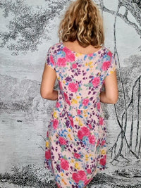 KENNEDY DRESS LINEN ROSE KISSED PINK_by_HELGA MAY_women's_in_New Zealand_ HELGA MAY_KENNEDY DRESS LINEN ROSE KISSED PINK _ KENNEDY DRESS LINEN ROSE KISSED PINK _ Ebony Boutique NZ _