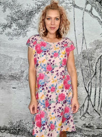 KENNEDY DRESS LINEN ROSE KISSED PINK_by_HELGA MAY_women's_in_New Zealand_ HELGA MAY_KENNEDY DRESS LINEN ROSE KISSED PINK _ KENNEDY DRESS LINEN ROSE KISSED PINK _ Ebony Boutique NZ _