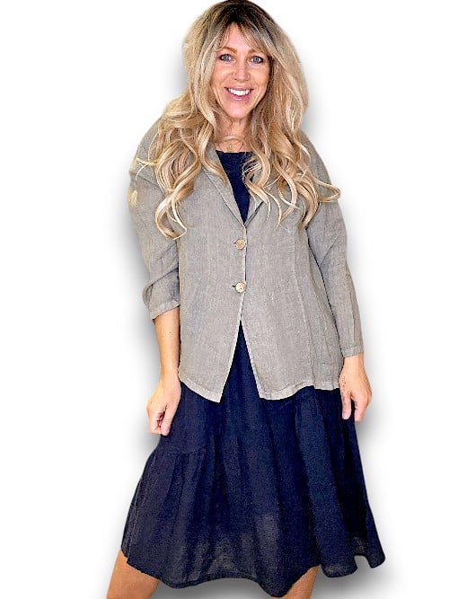 LINEN BLAZER JACKET MOCHA_by_HELGA MAY_women's_in_New Zealand_ HELGA MAY_LINEN BLAZER JACKET MOCHA _ LINEN BLAZER JACKET MOCHA _ Ebony Boutique NZ _