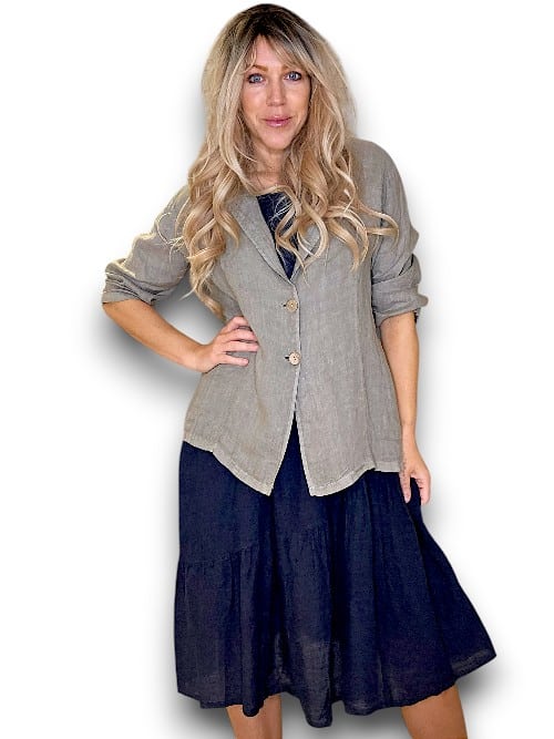LINEN BLAZER JACKET MOCHA_by_HELGA MAY_women's_in_New Zealand_ HELGA MAY_LINEN BLAZER JACKET MOCHA _ LINEN BLAZER JACKET MOCHA _ Ebony Boutique NZ _