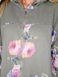 HELGA MAY_PATCHWORK HOODIE OMBRE PEONY FOREST _ PATCHWORK HOODIE OMBRE PEONY FOREST _ Ebony Boutique NZ
