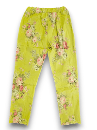 HELGA MAY_RIPPED PANTS LINEN HIGH TEA BRIGHT LIME _ RIPPED PANTS LINEN HIGH TEA BRIGHT LIME _ Ebony Boutique NZ