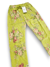 HELGA MAY_RIPPED PANTS LINEN HIGH TEA BRIGHT LIME _ RIPPED PANTS LINEN HIGH TEA BRIGHT LIME _ Ebony Boutique NZ