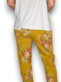 HELGA MAY_RIPPED PANTS LINEN HIGH TEA MUSTARD _ RIPPED PANTS LINEN HIGH TEA MUSTARD _ Ebony Boutique NZ