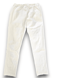 HELGA MAY_RIPPED PANTS LINEN WHITE _ RIPPED PANTS LINEN WHITE _ Ebony Boutique NZ