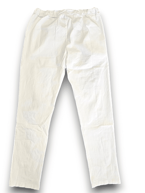 HELGA MAY_RIPPED PANTS LINEN WHITE _ RIPPED PANTS LINEN WHITE _ Ebony Boutique NZ