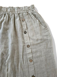 HELGA MAY_SAILOR PANT FRONT ROW BUTTON BEIGE _ SAILOR PANT FRONT ROW BUTTON BEIGE _ Ebony Boutique NZ