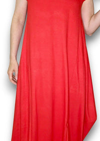 HELGA MAY_SAMBA VISCOSE DRESS RED _ SAMBA VISCOSE DRESS RED _ Ebony Boutique NZ