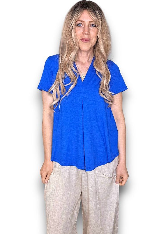 HELGA MAY_SAMBA VISCOSE TEE COBALT _ SAMBA VISCOSE TEE COBALT _ Ebony Boutique NZ