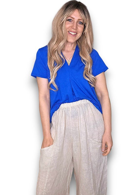 HELGA MAY_SAMBA VISCOSE TEE COBALT _ SAMBA VISCOSE TEE COBALT _ Ebony Boutique NZ