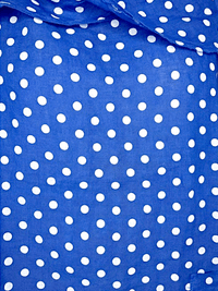 HELGA MAY_SPLIT COLLAR MOKU TOP LINEN POLKA DOT COBALT _ SPLIT COLLAR MOKU TOP LINEN POLKA DOT COBALT _ Ebony Boutique NZ