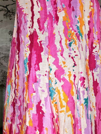 HELGA MAY_TIFFANY DRESS LINEN RAINBOW HOT PINK _ TIFFANY DRESS LINEN RAINBOW HOT PINK _ Ebony Boutique NZ
