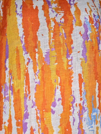 HELGA MAY_TIFFANY DRESS LINEN RAINBOW ORANGE _ TIFFANY DRESS LINEN RAINBOW ORANGE _ Ebony Boutique NZ