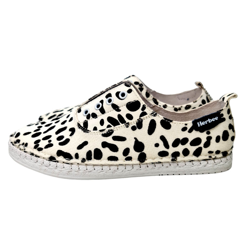 HELGA MAY_VERA SHOES LINEN SNOW LEOPARD _ VERA SHOES LINEN SNOW LEOPARD _ Ebony Boutique NZ