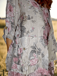 SEQUIN PKT LINEN JACKET SCARLETT ROSE BEIGE