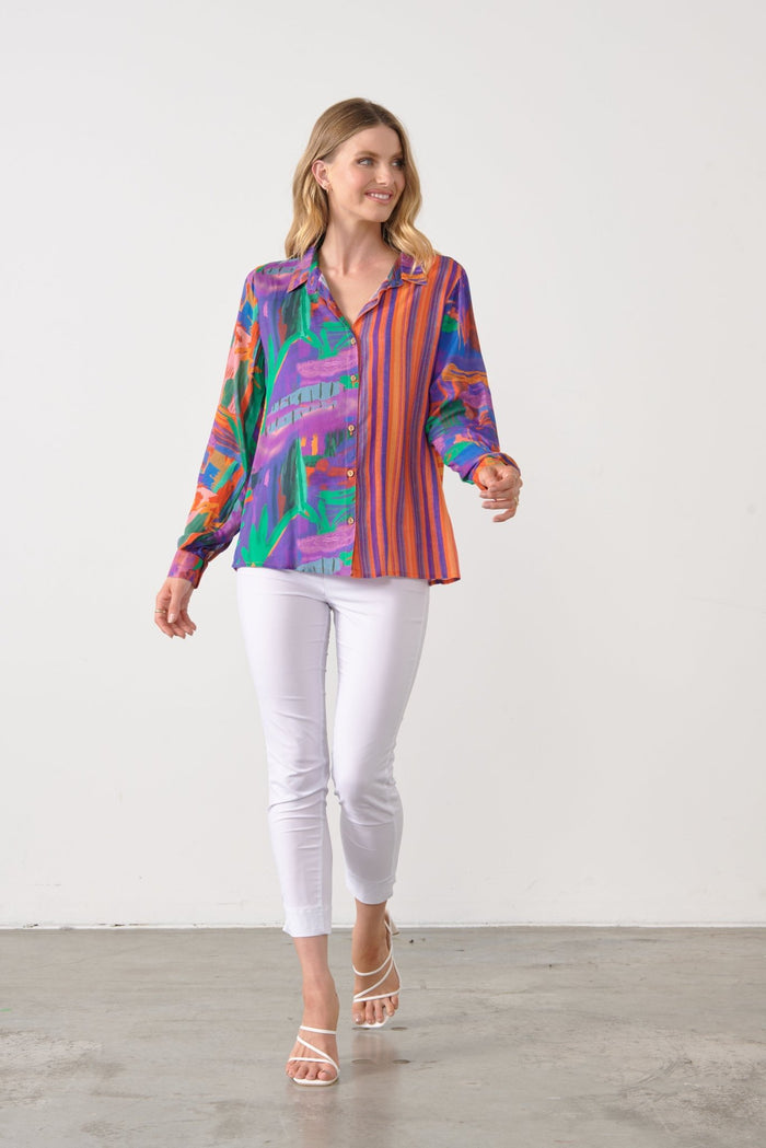 HOLMES AND FALLON_SUMMER CARNIVAL BLOUSE WITH TASSLE _ SUMMER CARNIVAL BLOUSE WITH TASSLE _ Ebony Boutique NZ