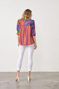 HOLMES AND FALLON_SUMMER CARNIVAL BLOUSE WITH TASSLE _ SUMMER CARNIVAL BLOUSE WITH TASSLE _ Ebony Boutique NZ