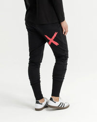 ALPINE APARTMENT PANTS BLACK WITH CORAL X_by_HOME LEE_women's_in_New Zealand_ ALPINE APARTMENT PANTS BLACK WITH CORAL X _