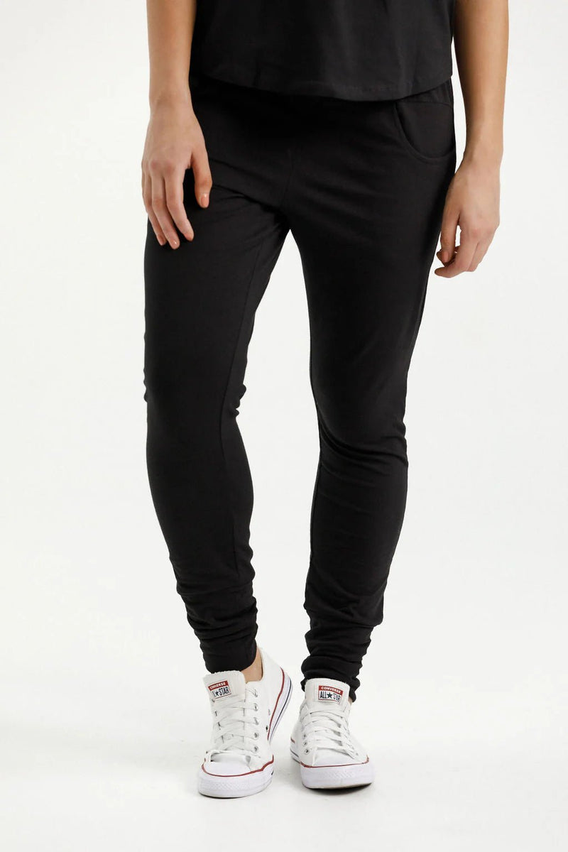 HOME LEE_APARTMENT PANTS BLACK WITH STORMY X _ APARTMENT PANTS BLACK WITH STORMY X _ Ebony Boutique NZ