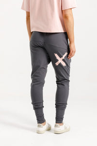 HOME LEE_APARTMENT PANTS GRAPHITE WITH BLOSSOM X _ APARTMENT PANTS GRAPHITE WITH BLOSSOM X _ Ebony Boutique NZ
