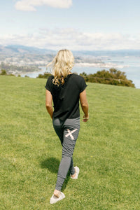 HOME LEE_APARTMENT PANTS GRAPHITE WITH BLOSSOM X _ APARTMENT PANTS GRAPHITE WITH BLOSSOM X _ Ebony Boutique NZ