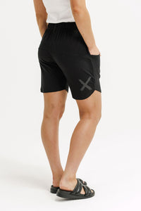 HOME - LEE_APARTMENT SHORTS BLACK WITH BLACK X _ APARTMENT SHORTS BLACK WITH BLACK X _ Ebony Boutique NZ