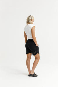 HOME - LEE_APARTMENT SHORTS BLACK WITH BLACK X _ APARTMENT SHORTS BLACK WITH BLACK X _ Ebony Boutique NZ