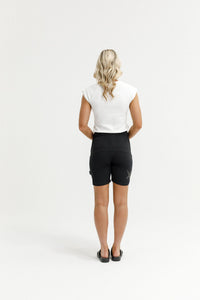 HOME - LEE_APARTMENT SHORTS BLACK WITH BLACK X _ APARTMENT SHORTS BLACK WITH BLACK X _ Ebony Boutique NZ