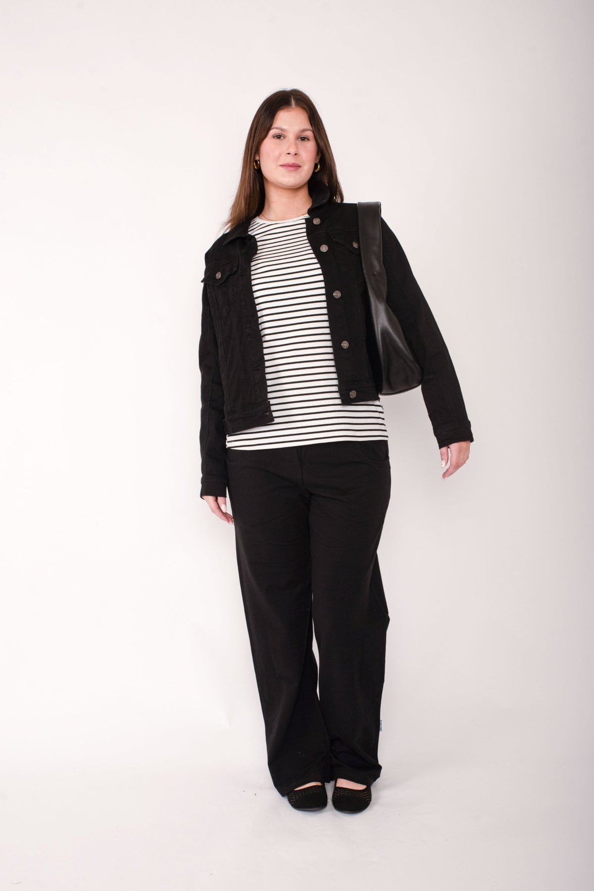 HOME - LEE_AVENUE PANTS BLACK WITH WHITE X _ AVENUE PANTS BLACK WITH WHITE X _ Ebony Boutique NZ