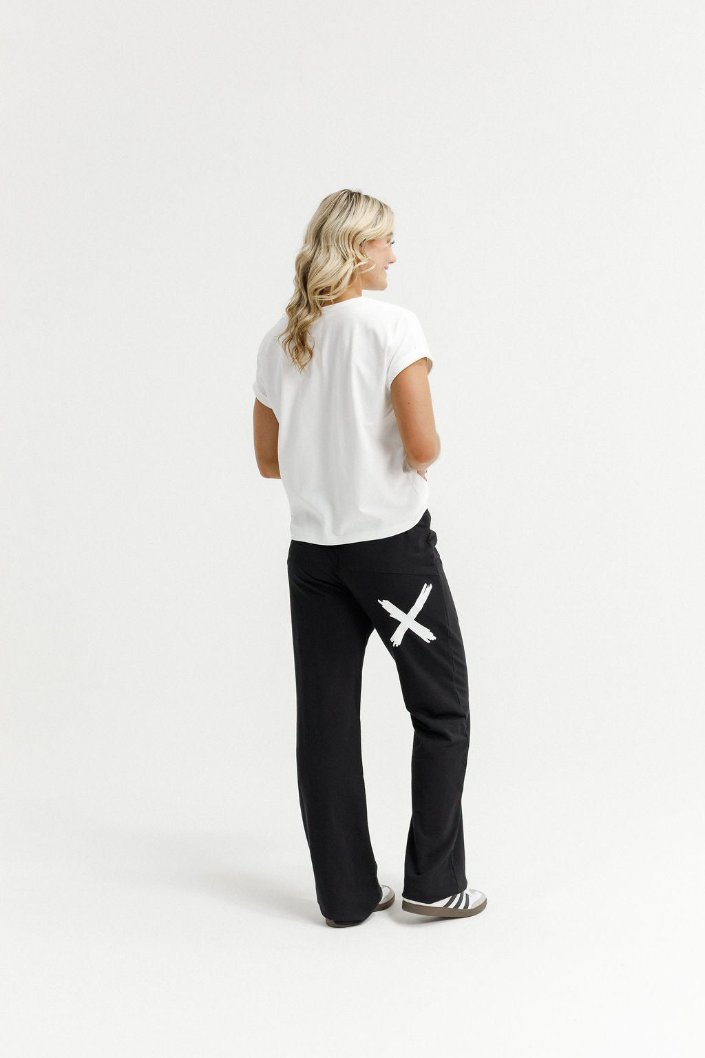 HOME - LEE_AVENUE PANTS BLACK WITH WHITE X _ AVENUE PANTS BLACK WITH WHITE X _ Ebony Boutique NZ