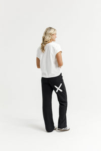 HOME - LEE_AVENUE PANTS BLACK WITH WHITE X _ AVENUE PANTS BLACK WITH WHITE X _ Ebony Boutique NZ