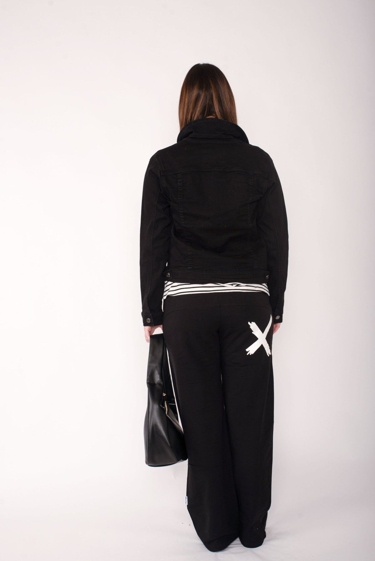 HOME - LEE_AVENUE PANTS BLACK WITH WHITE X _ AVENUE PANTS BLACK WITH WHITE X _ Ebony Boutique NZ