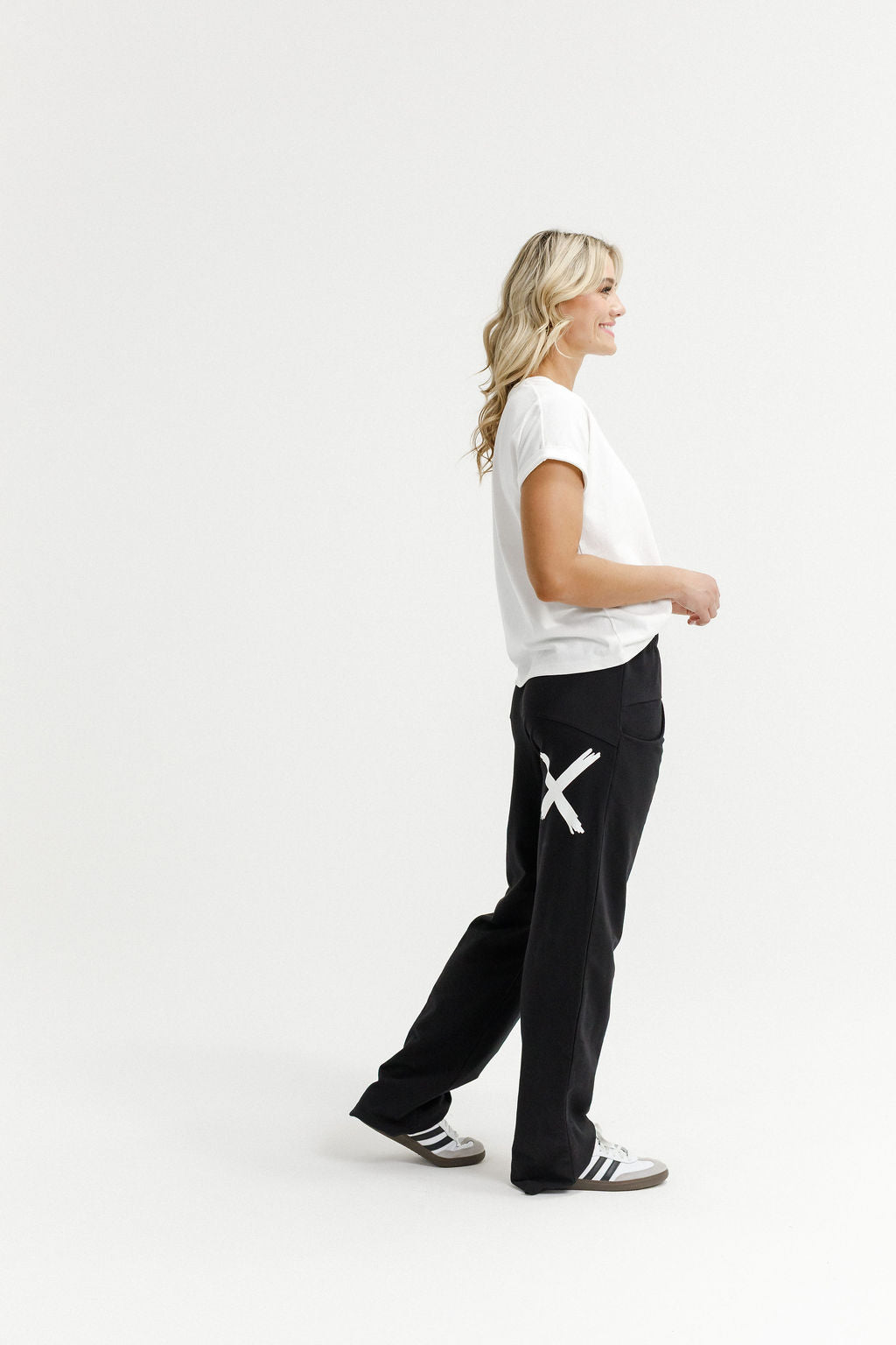 HOME - LEE_AVENUE PANTS BLACK WITH WHITE X _ AVENUE PANTS BLACK WITH WHITE X _ Ebony Boutique NZ