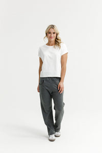 HOME LEE_AVENUE PANTS CHARCOAL WITH MATTE BLACK X _ AVENUE PANTS CHARCOAL WITH MATTE BLACK X _ Ebony Boutique NZ