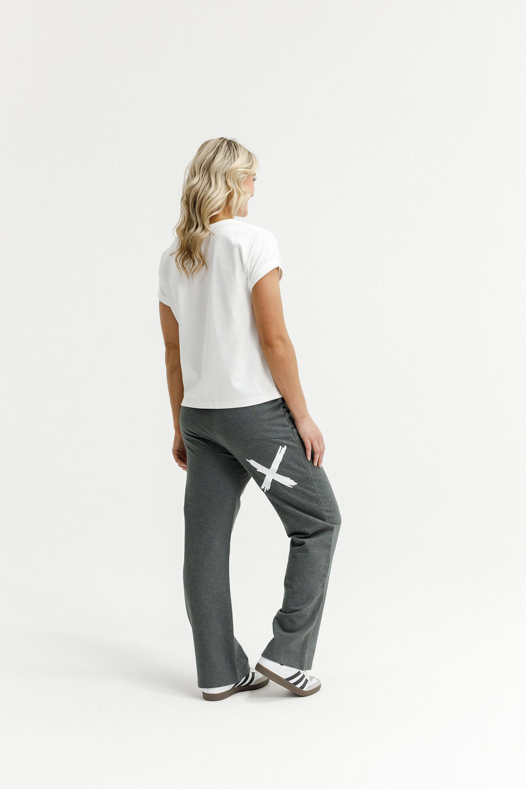 HOME LEE_AVENUE PANTS CHARCOAL WITH WHITE X _ AVENUE PANTS CHARCOAL WITH WHITE X _ Ebony Boutique NZ