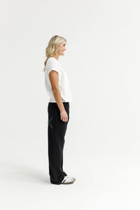 HOME - LEE_AVENUE PANTS WITH MATTE BLACK PRINT _ AVENUE PANTS WITH MATTE BLACK PRINT _ Ebony Boutique NZ