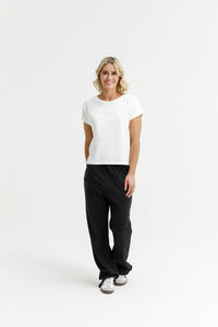 HOME - LEE_AVENUE PANTS WITH MATTE BLACK PRINT _ AVENUE PANTS WITH MATTE BLACK PRINT _ Ebony Boutique NZ