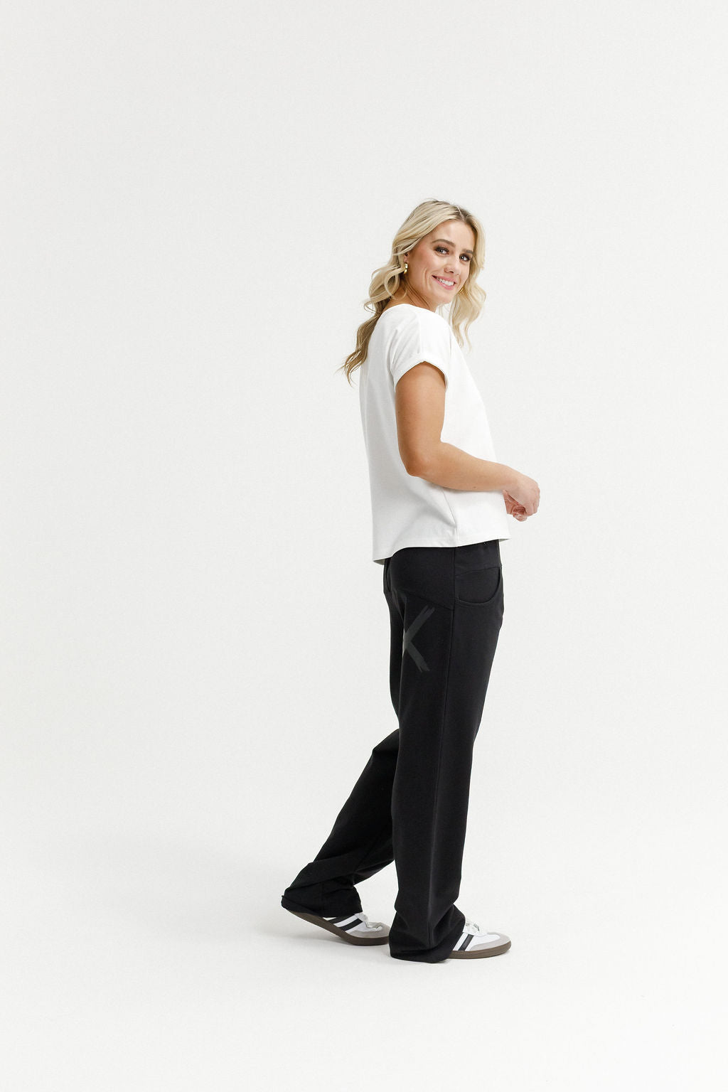 HOME - LEE_AVENUE PANTS WITH MATTE BLACK PRINT _ AVENUE PANTS WITH MATTE BLACK PRINT _ Ebony Boutique NZ