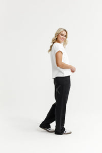 HOME - LEE_AVENUE PANTS WITH MATTE BLACK PRINT _ AVENUE PANTS WITH MATTE BLACK PRINT _ Ebony Boutique NZ