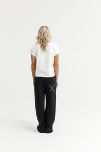 HOME - LEE_AVENUE PANTS WITH MATTE BLACK PRINT _ AVENUE PANTS WITH MATTE BLACK PRINT _ Ebony Boutique NZ