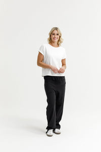 HOME - LEE_AVENUE PANTS WITH MATTE BLACK PRINT _ AVENUE PANTS WITH MATTE BLACK PRINT _ Ebony Boutique NZ