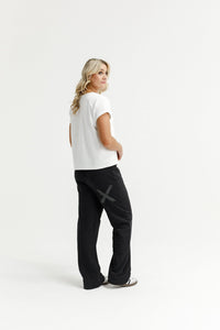 HOME - LEE_AVENUE PANTS WITH MATTE BLACK PRINT _ AVENUE PANTS WITH MATTE BLACK PRINT _ Ebony Boutique NZ
