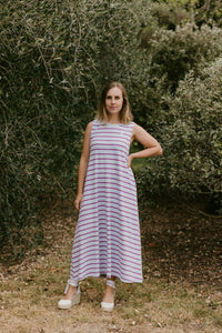 HOME LEE_BELLA DRESS ORCHID STRIPES _ HOME LEE_BELLA DRESS ORCHID STRIPES _ BELLA DRESS ORCHID STRIPES _ Ebony Boutique NZ _ Ebony Boutique NZ