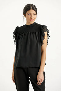 HOME - LEE_CHARLIE TOP BLACK _ CHARLIE TOP BLACK _ Ebony Boutique NZ